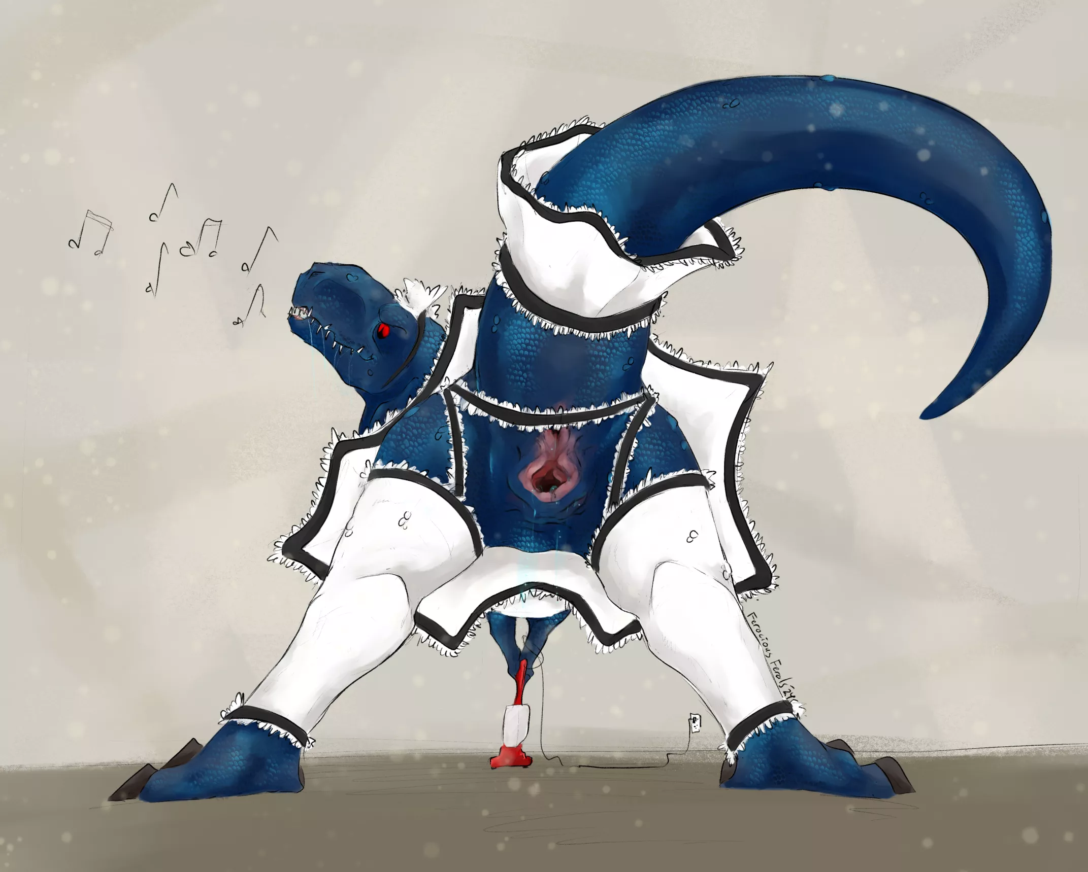 [A] T-Rex Maid - Bonus Art 2 (ferocious_ferals) [F]