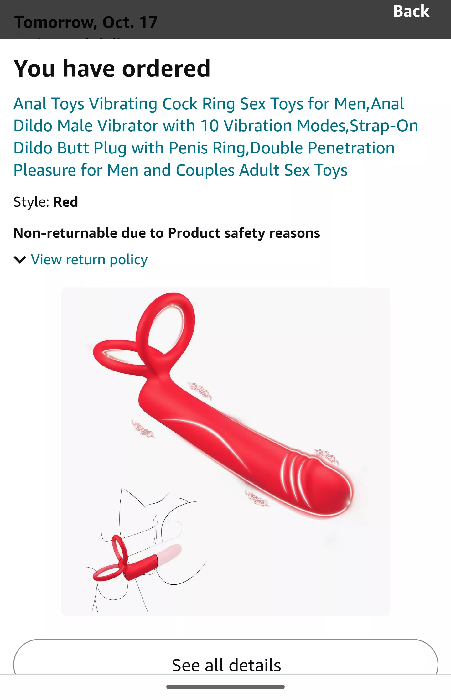 [Anal Toys Vibrating Cock Ring] New toy ordered 
