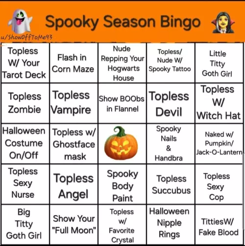 Any help in Halloween bingo