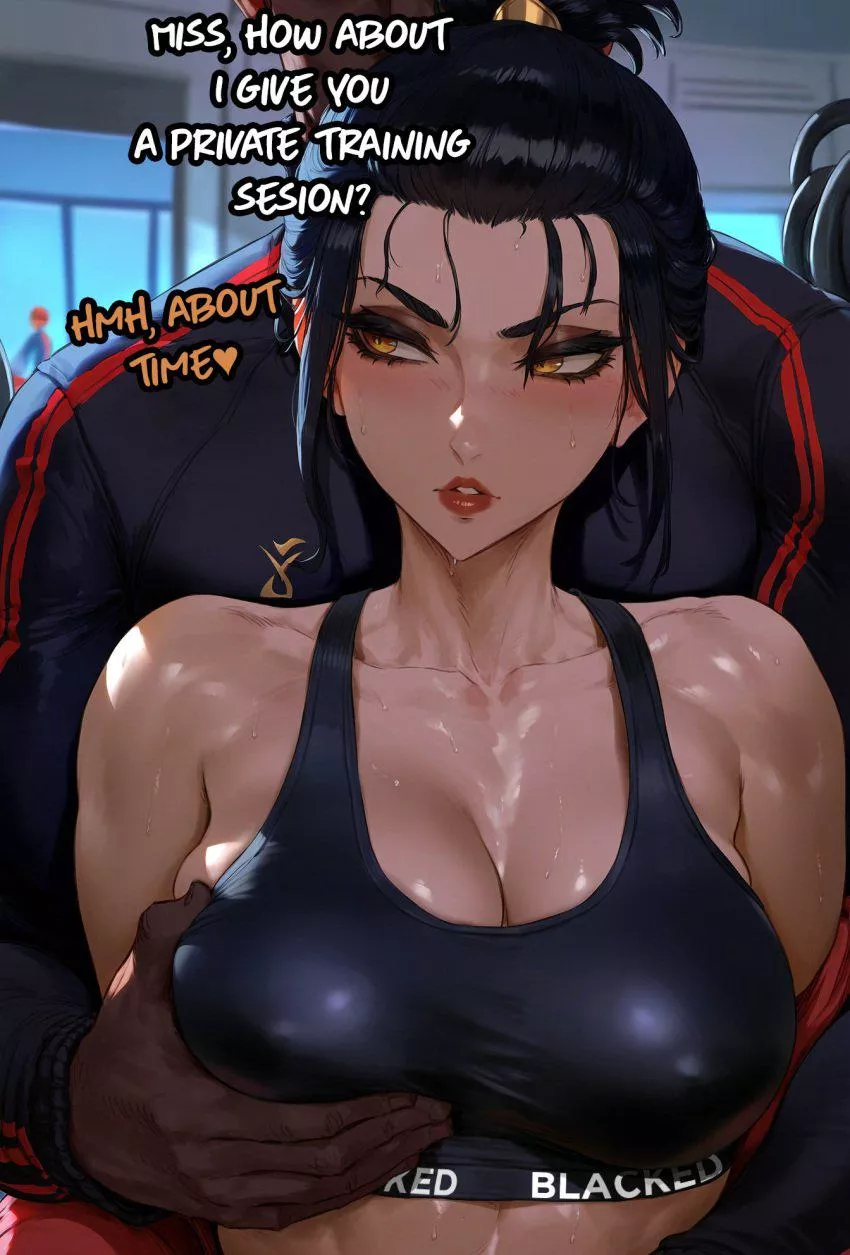 [BBC4F] You joined the gym and hired a personal trainer to stay fit for your husband. You planned on going once a week, but now it's a daily thing... You even have 'training sessions' at home when your husband isn't around...