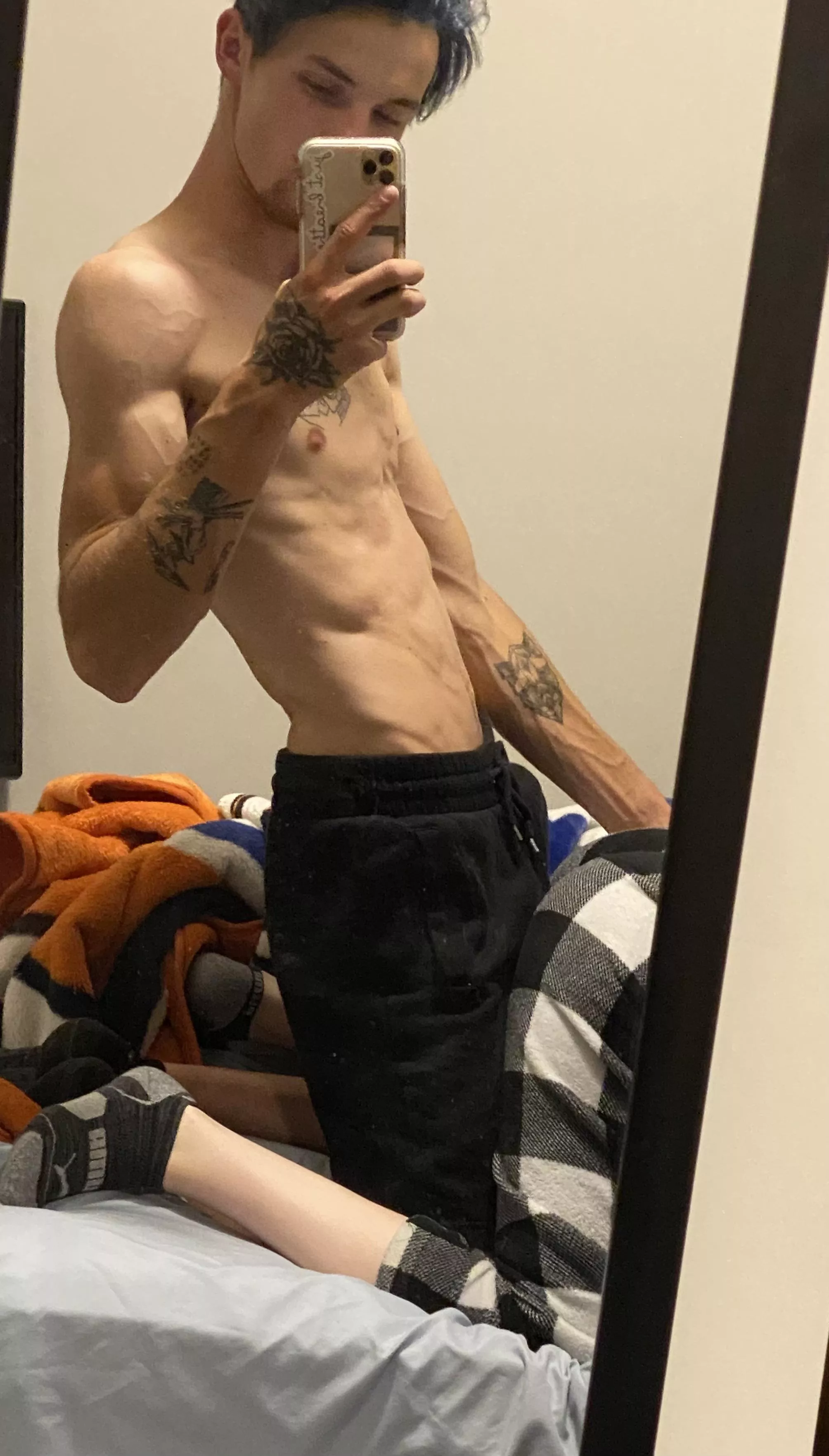 Bent over is the best way;)