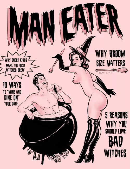 Beware of man eaters this spooky season! Art by me