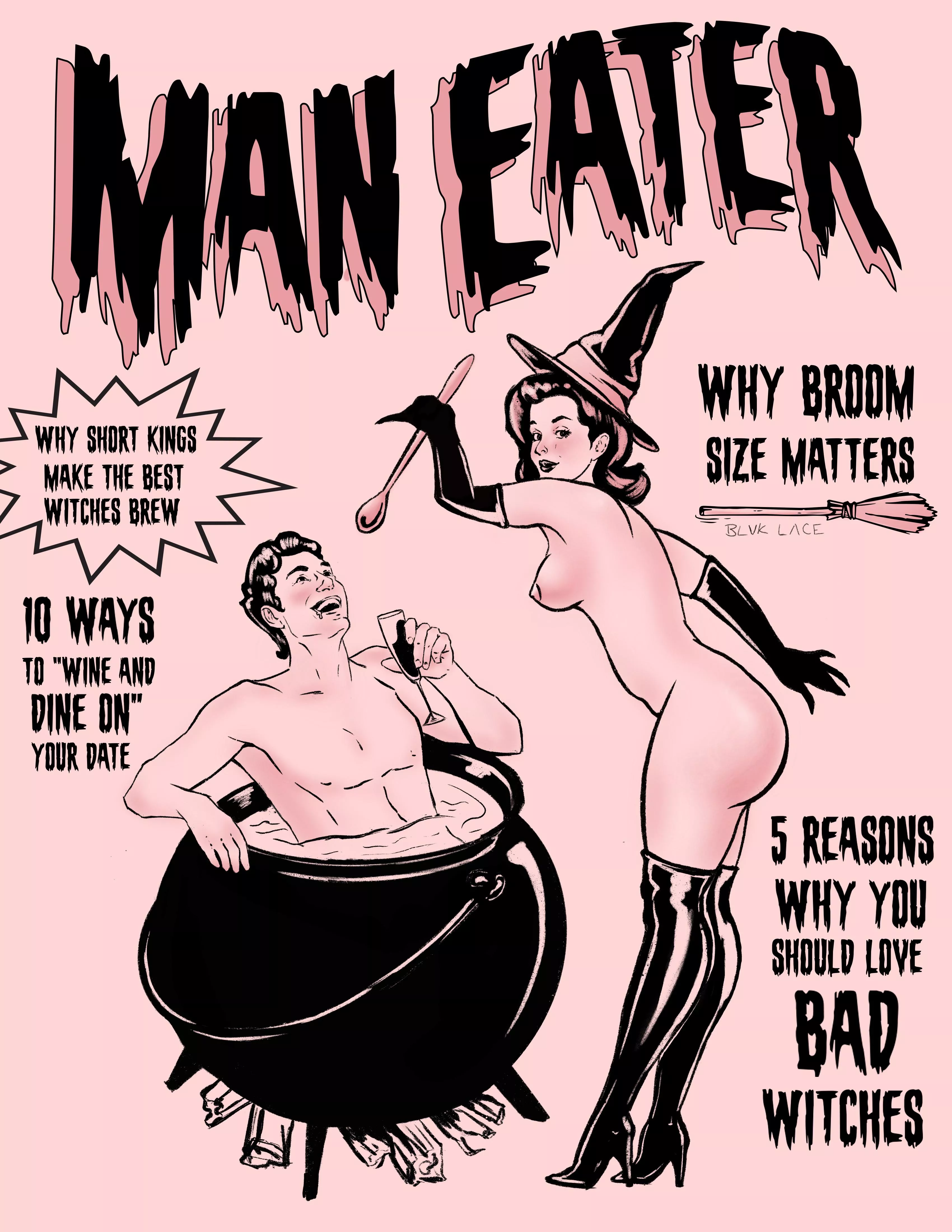 Beware of man eaters this spooky season! Art by me