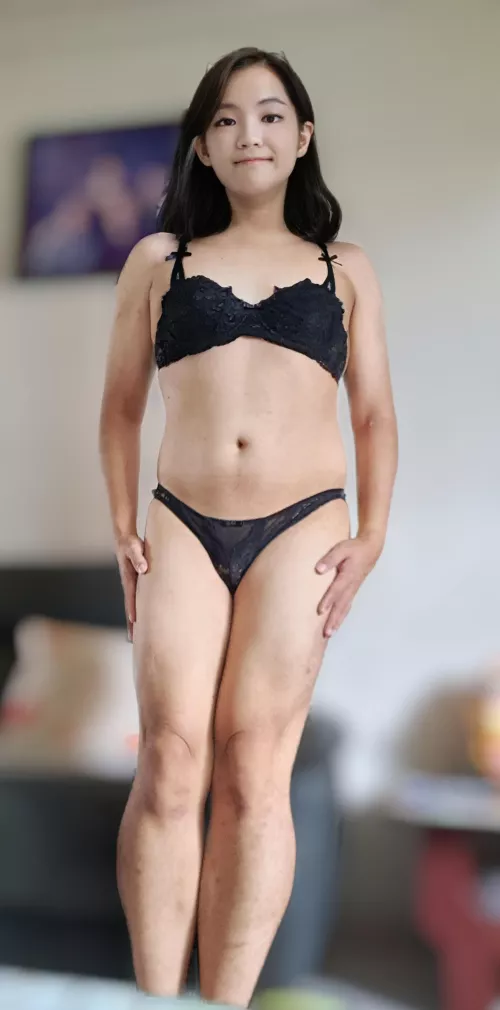 Black bra and panty is my thing. Is it yours?