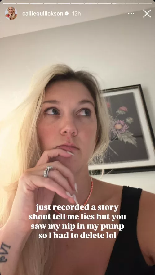 Callie nip slip on story