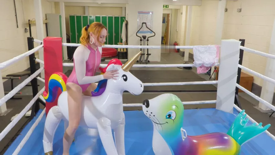 Can you guess the brand of this super snug, long sleeve swimsuit?