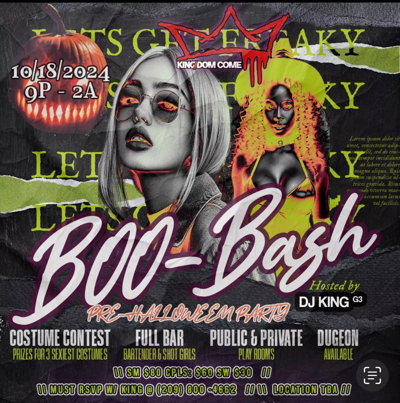 DJ King’s Boo-Bash 10/18/24