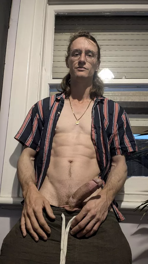 Home, stroking my cock alone, anyone join me?