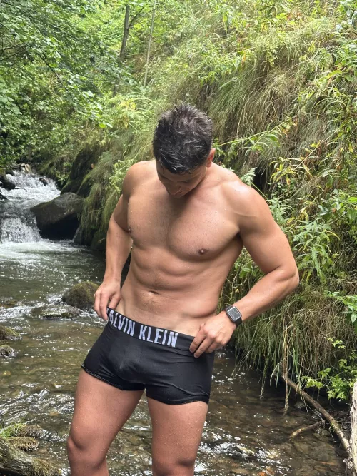 I hope the other people in the river didn't see my bulge
