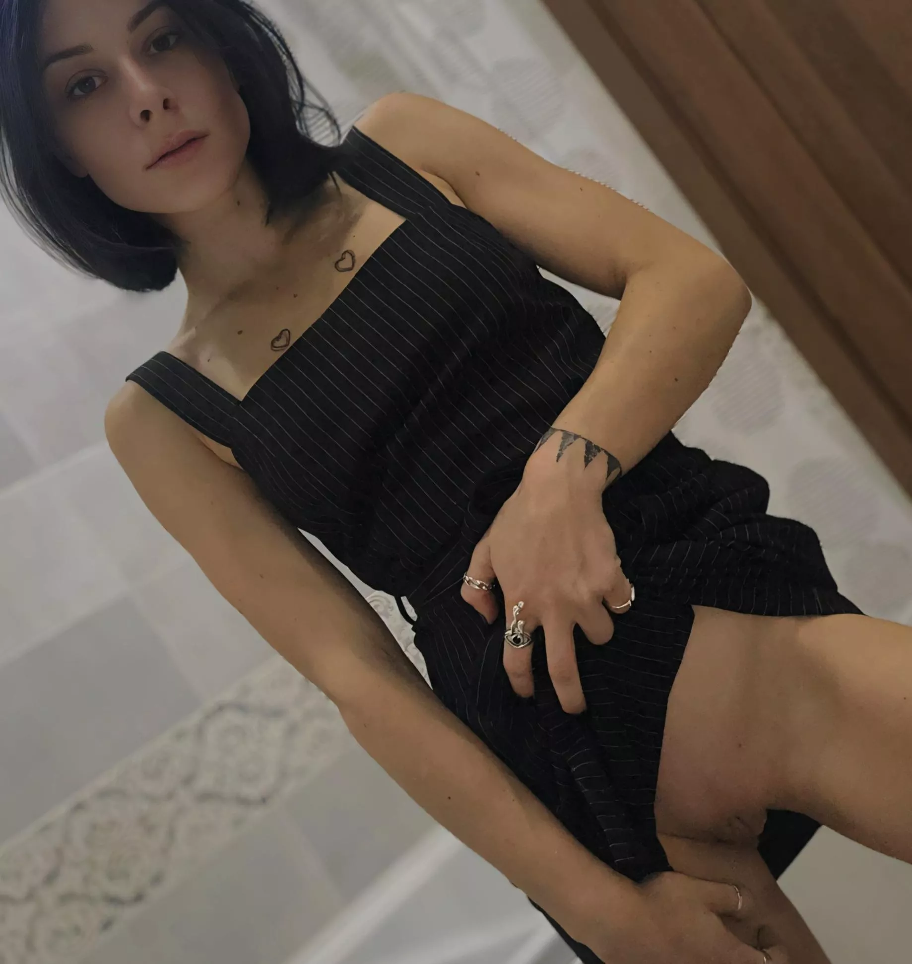 I love black underwear on my body