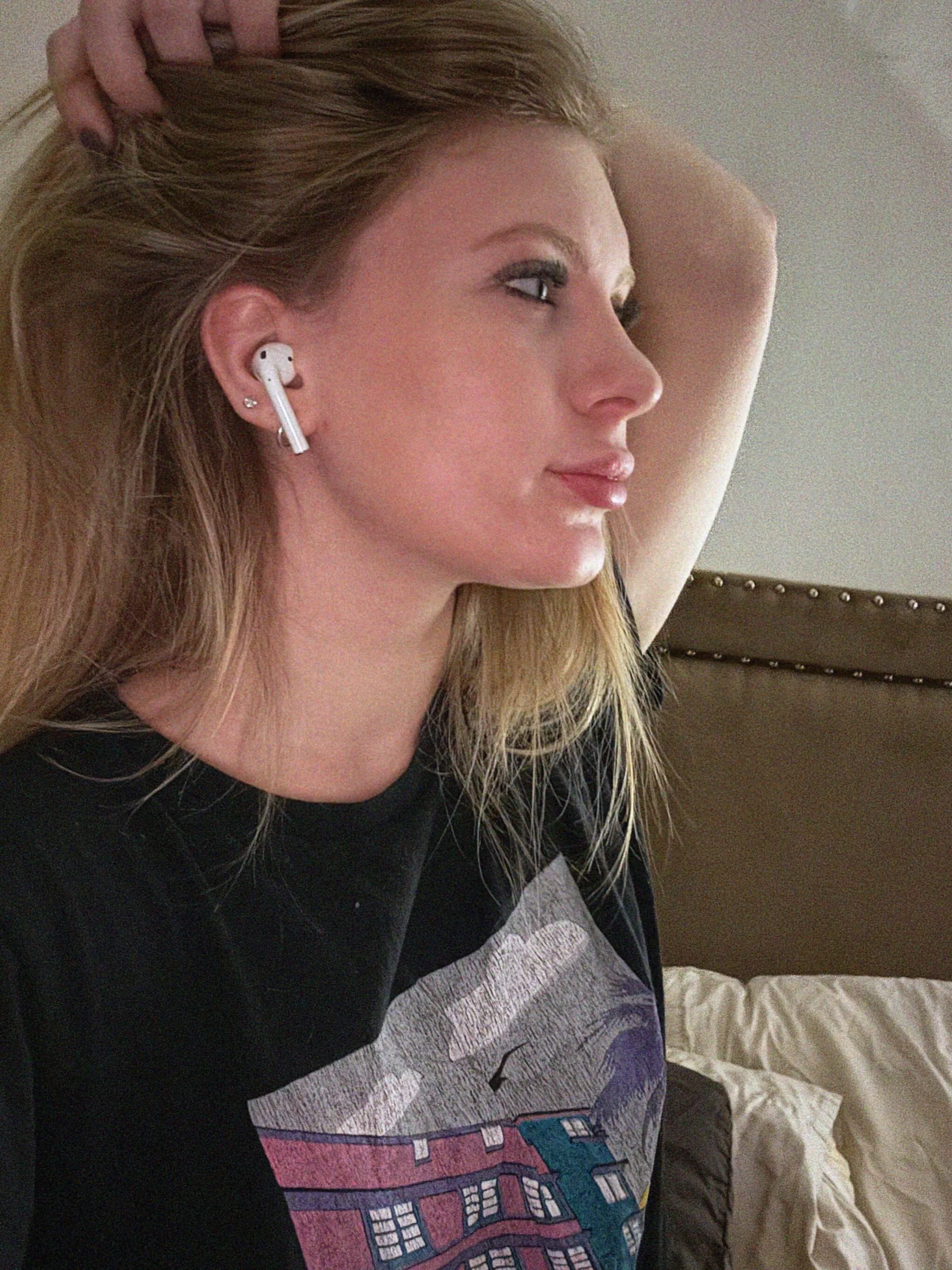 if im holding my hair like this.  what do you think i want to do?