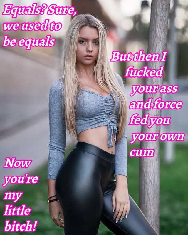 I’m never equal to anyone