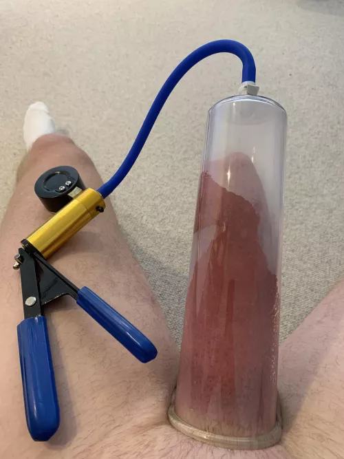 In my new 10x2.75” cylinder. Girth already packing it. Need to work on length.