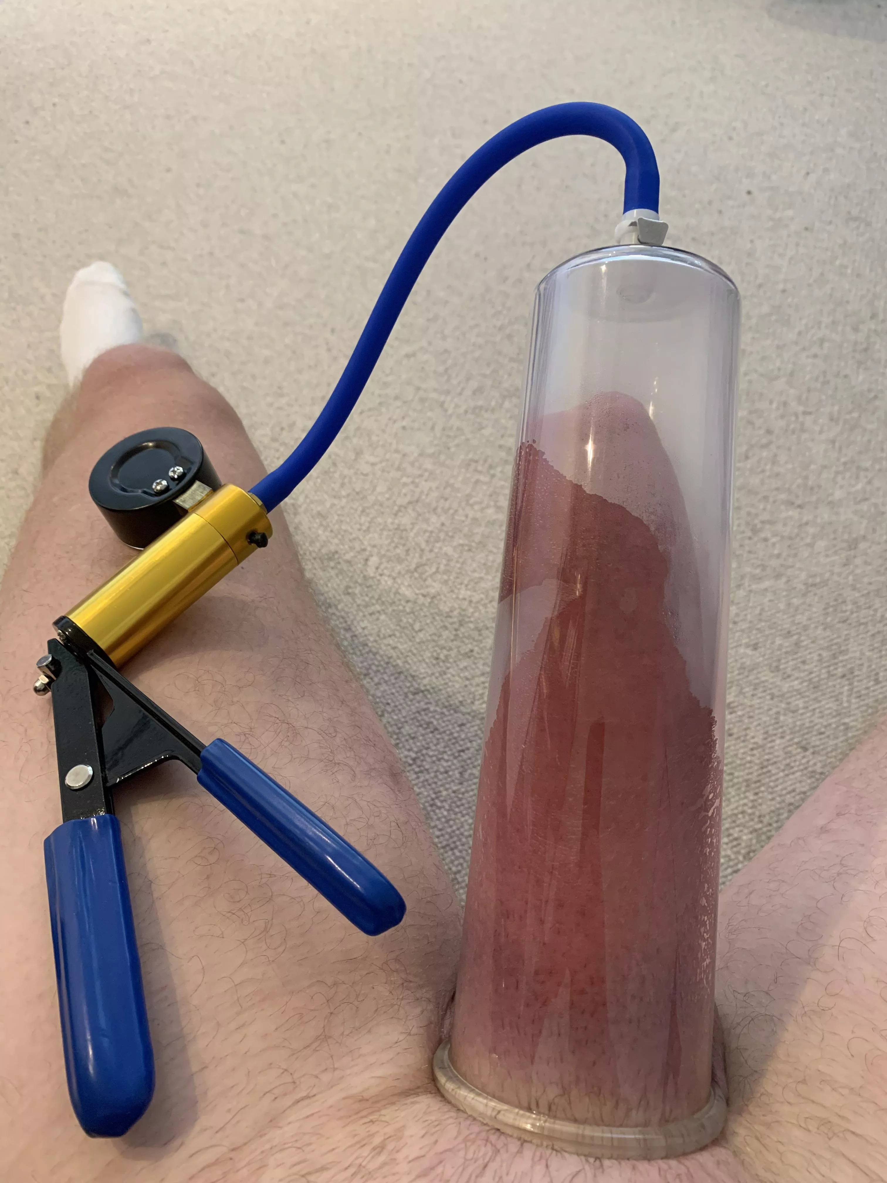 In my new 10x2.75” cylinder. Girth already packing it. Need to work on length.