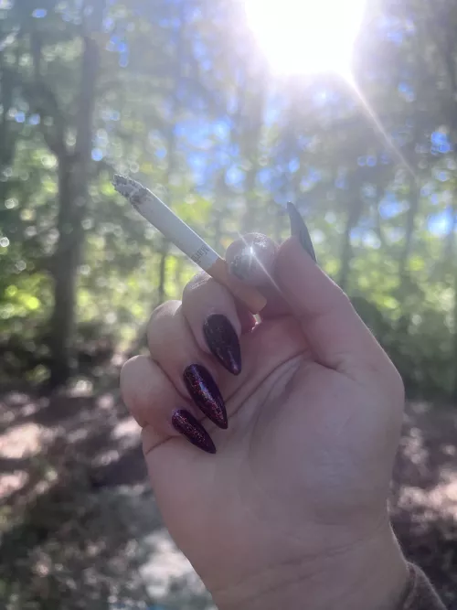 Is there anything better than long nails and a cigarette?