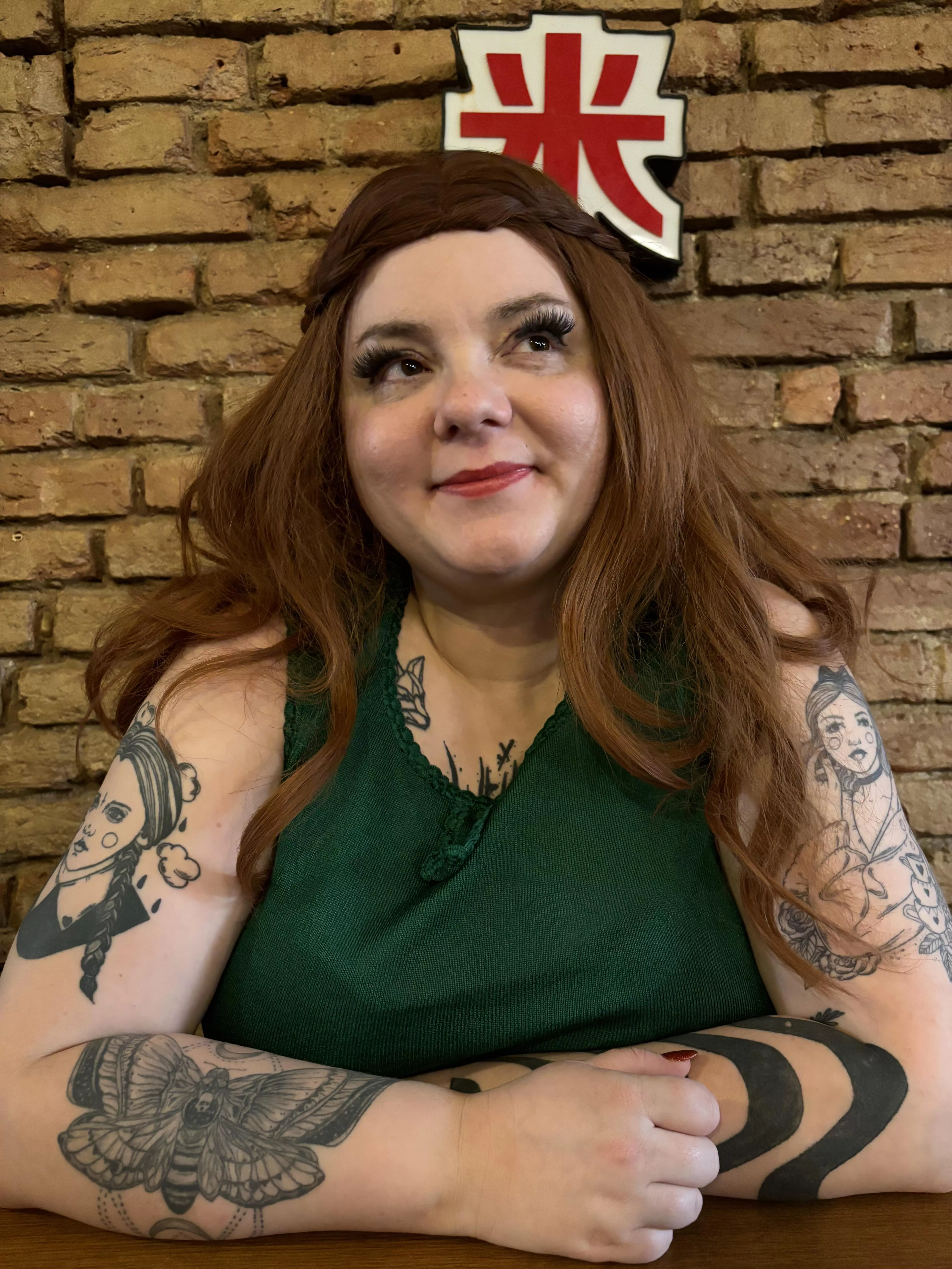 Just a hungry girl waiting for her food!