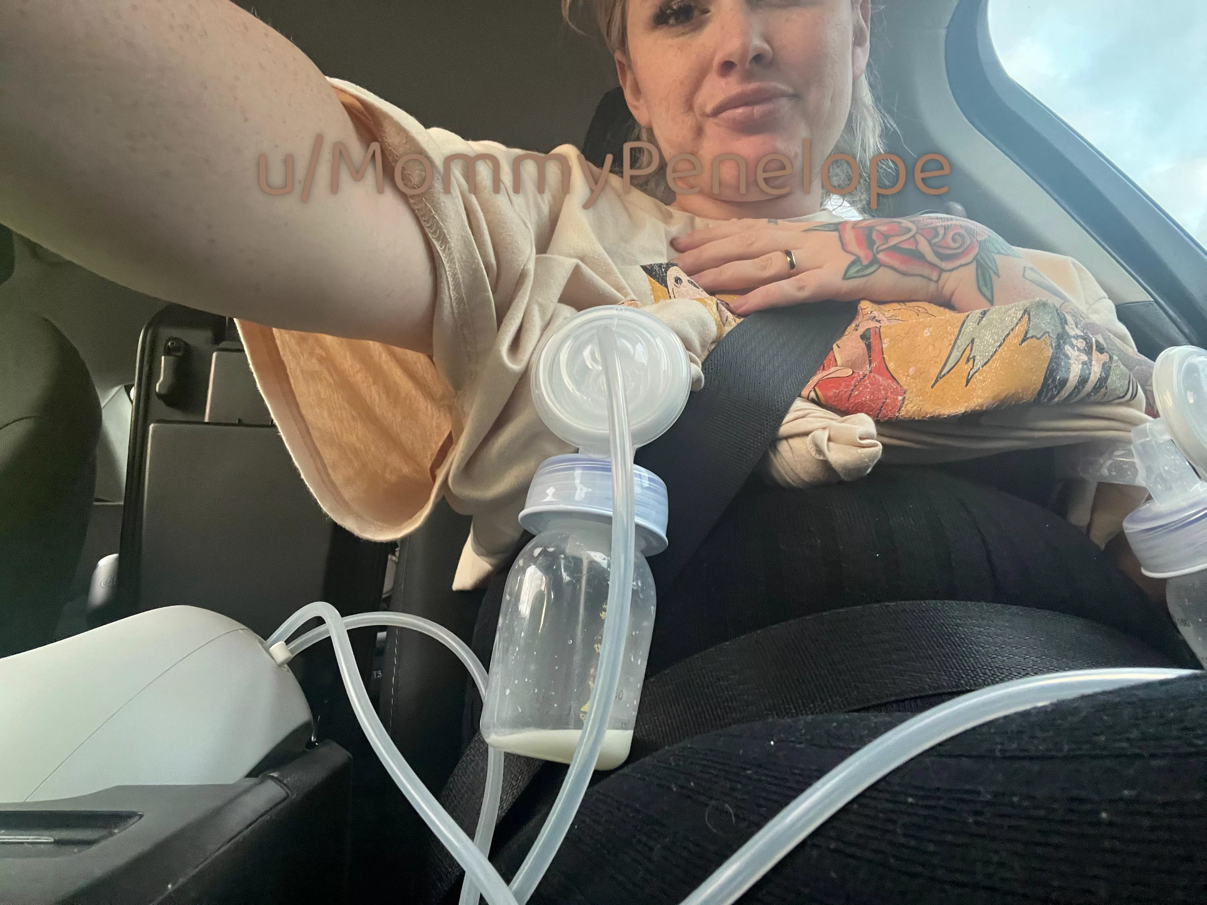 Just milking myself while driving in public 