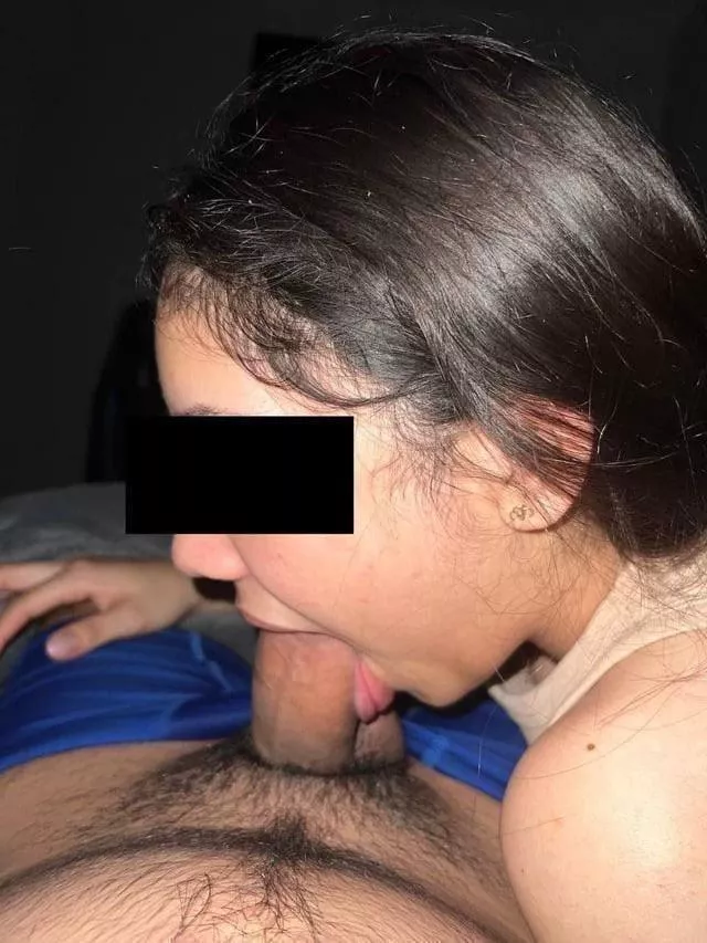 Latina wifey swallowing me