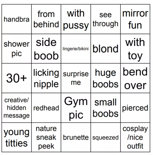 M23 Can u help me with this Bingo card? Feel free to dm me :)
