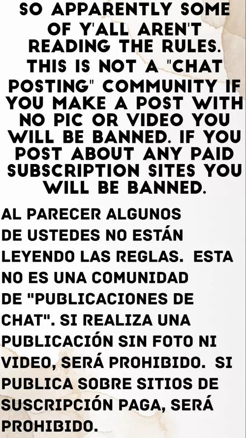 Make sure y'all read the rules.