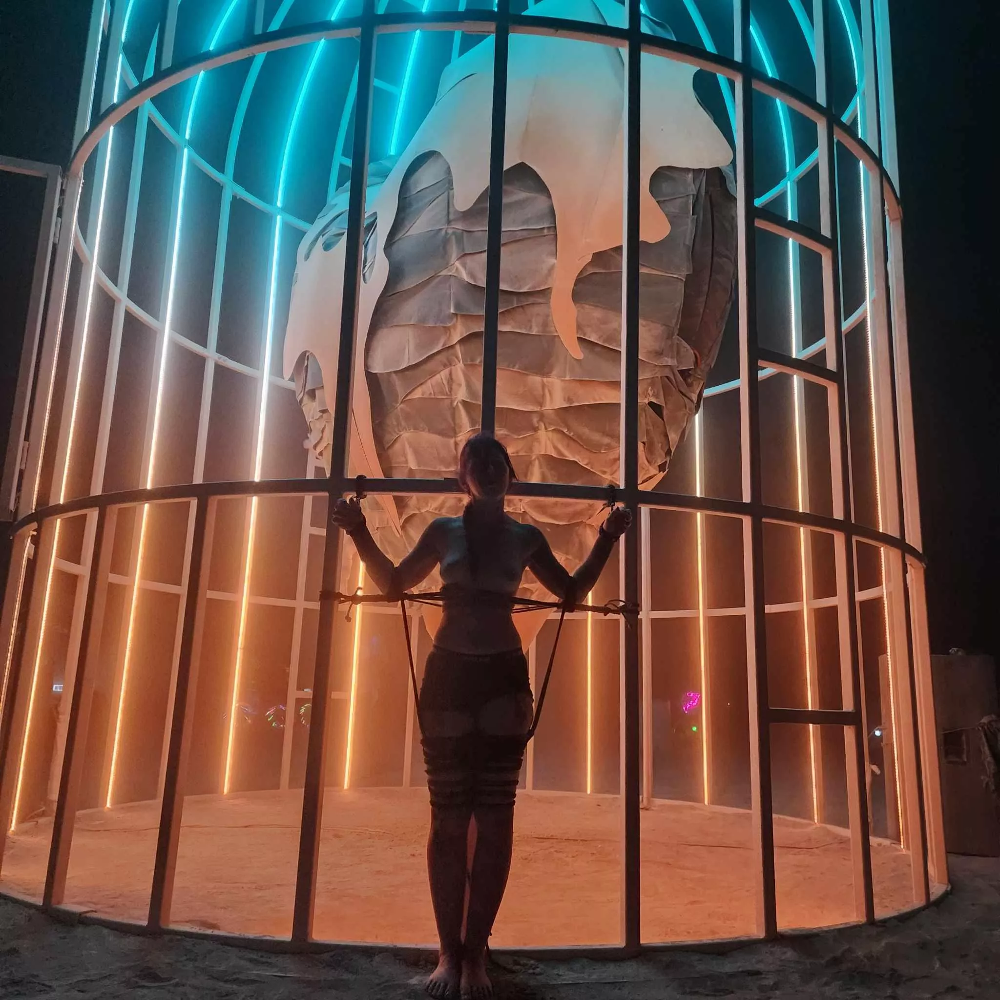 My first time being tied in public 