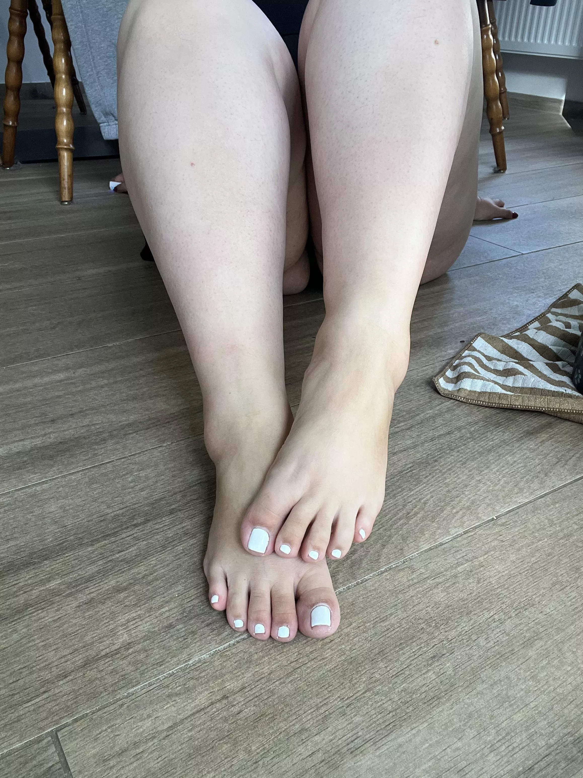 My first time with white toes 