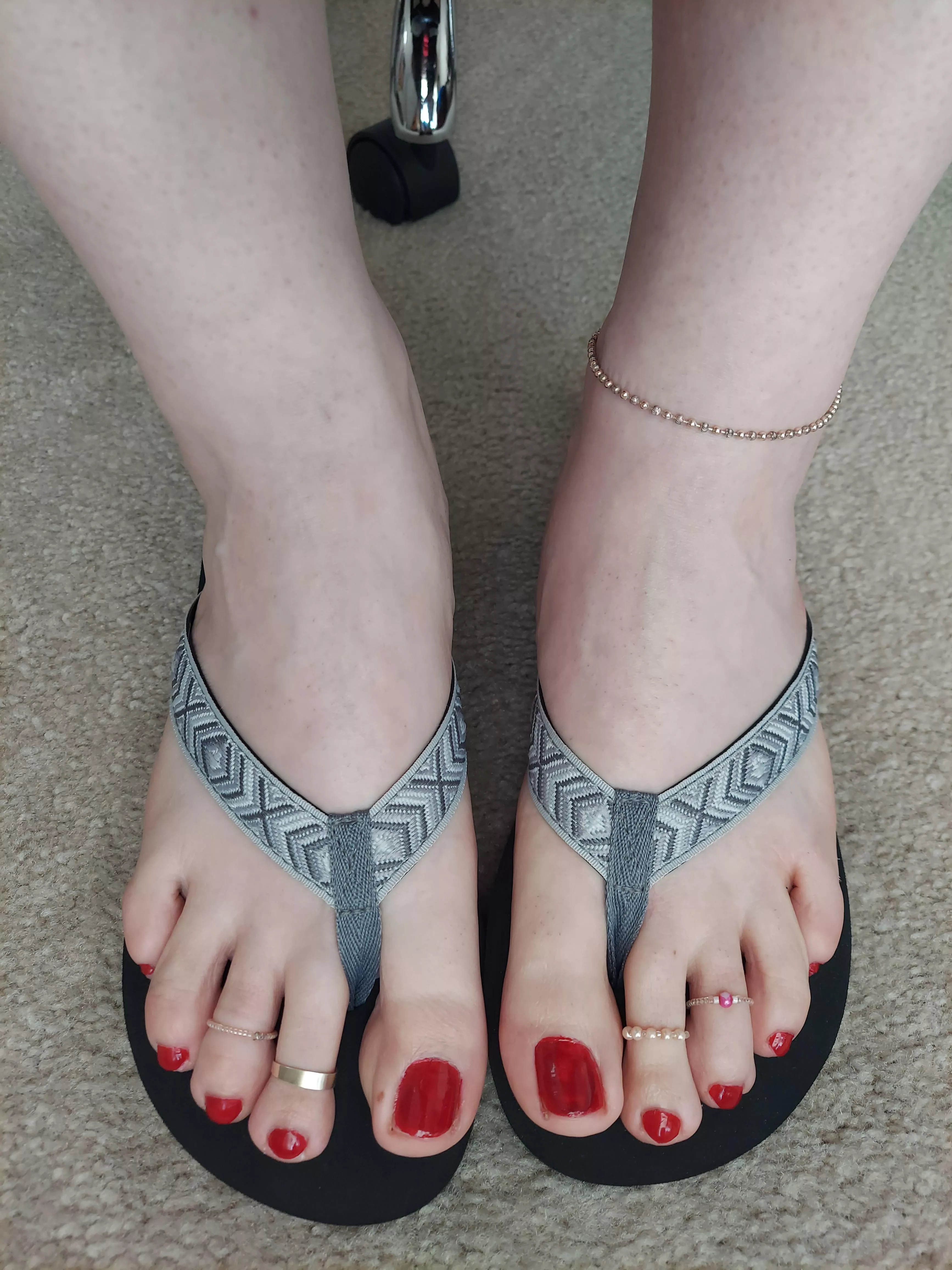 ❤️ My new red pedi ❤️ 
