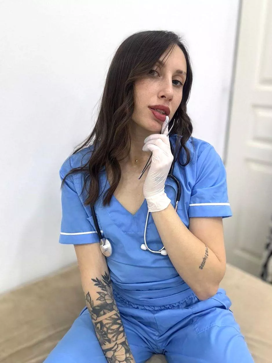 Naughty nurse on duty