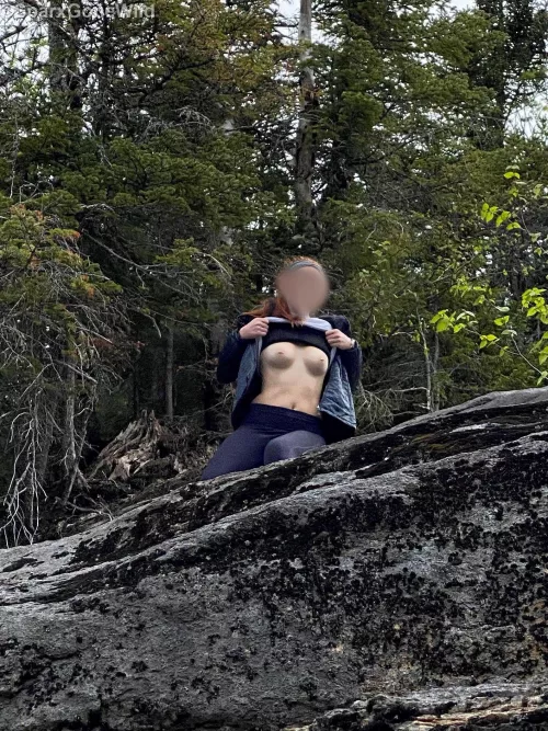 POV You see me up the trail from you