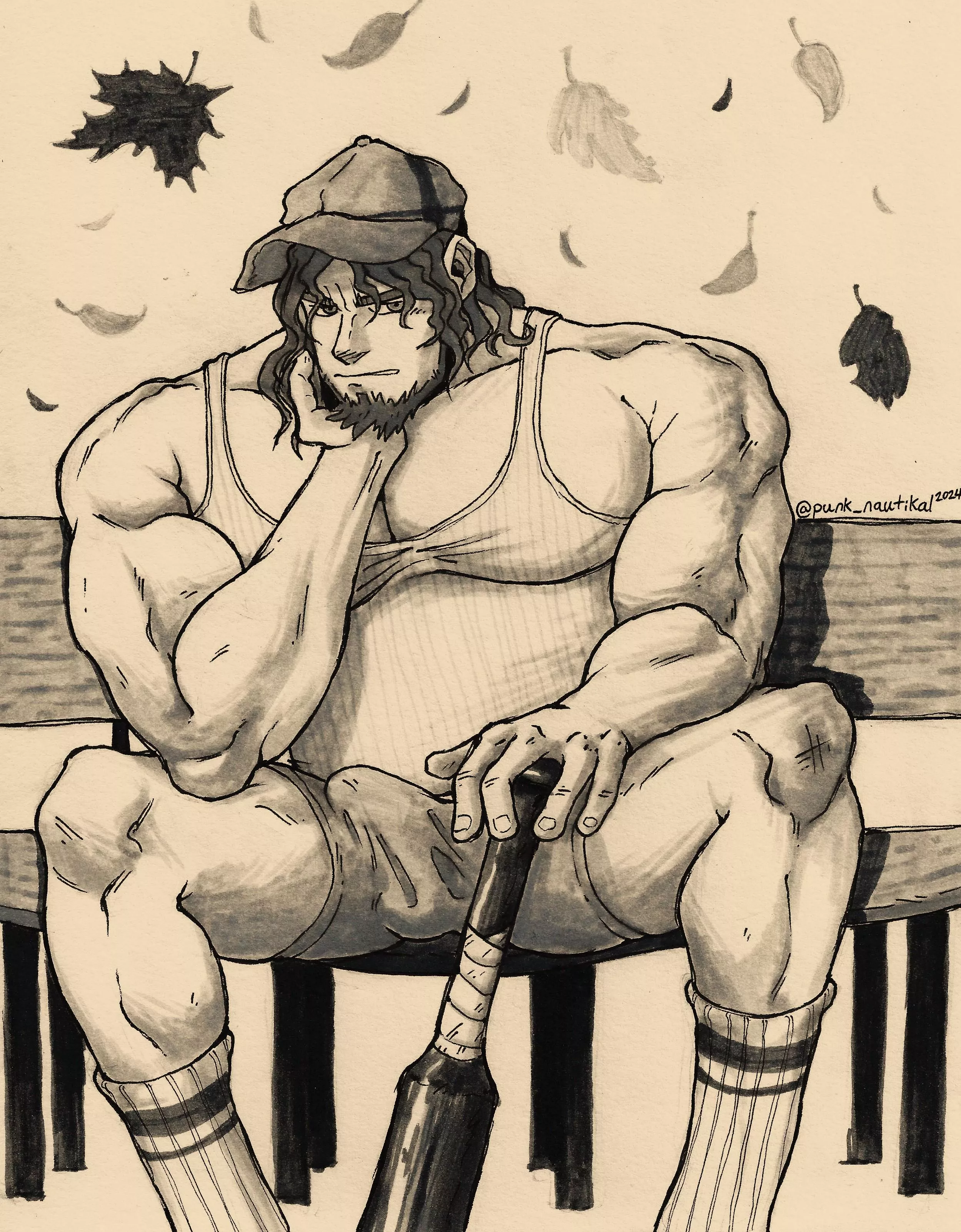 Q-Taro's least favorite part of baseball, the bench