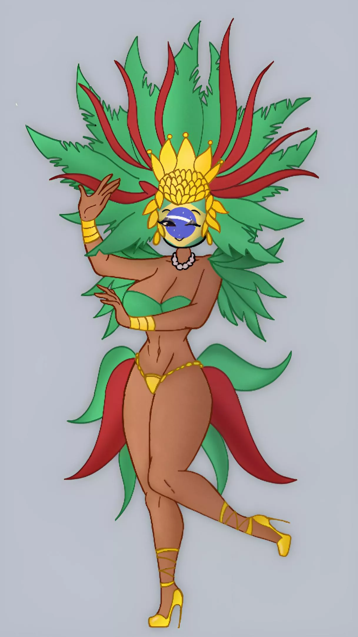 Samba Dancer Brazil 🇧🇷 (Made by me)
