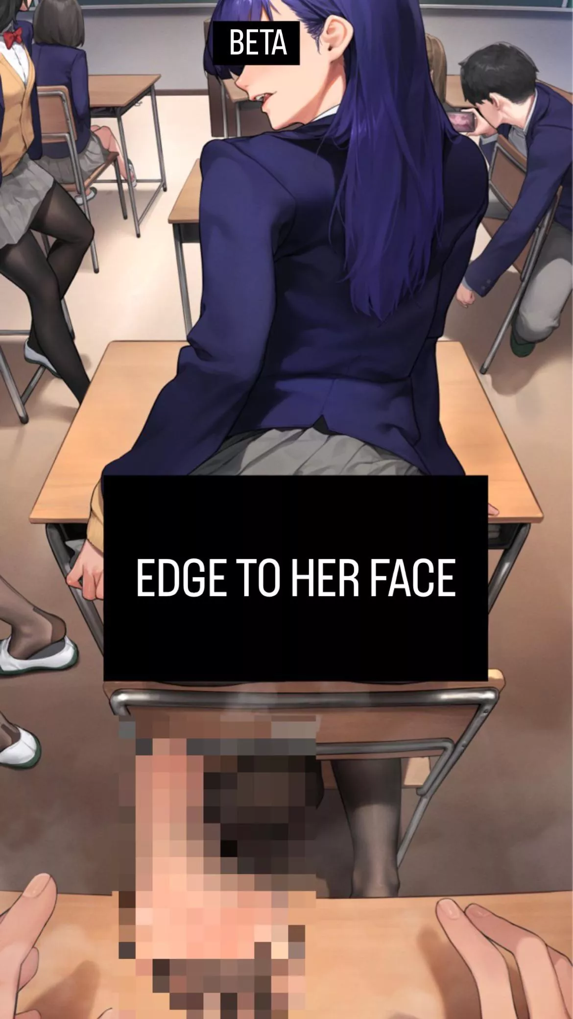 Stroke to her pixelate foot and edge to her face,beta