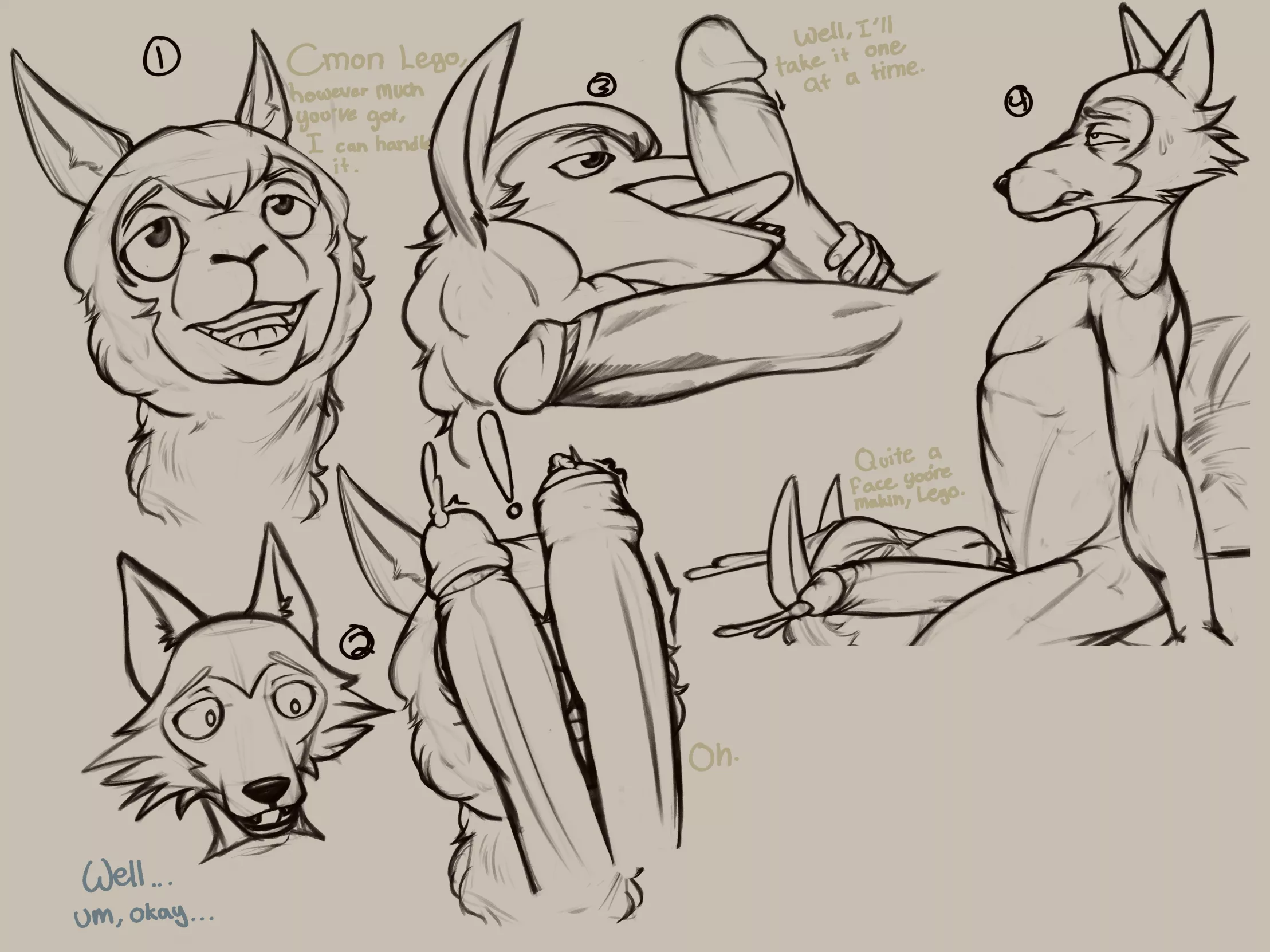 Tem and Legoshi (SerpentineBastard)