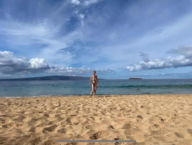 The whole beach to ourselves and not a bikini in sight!