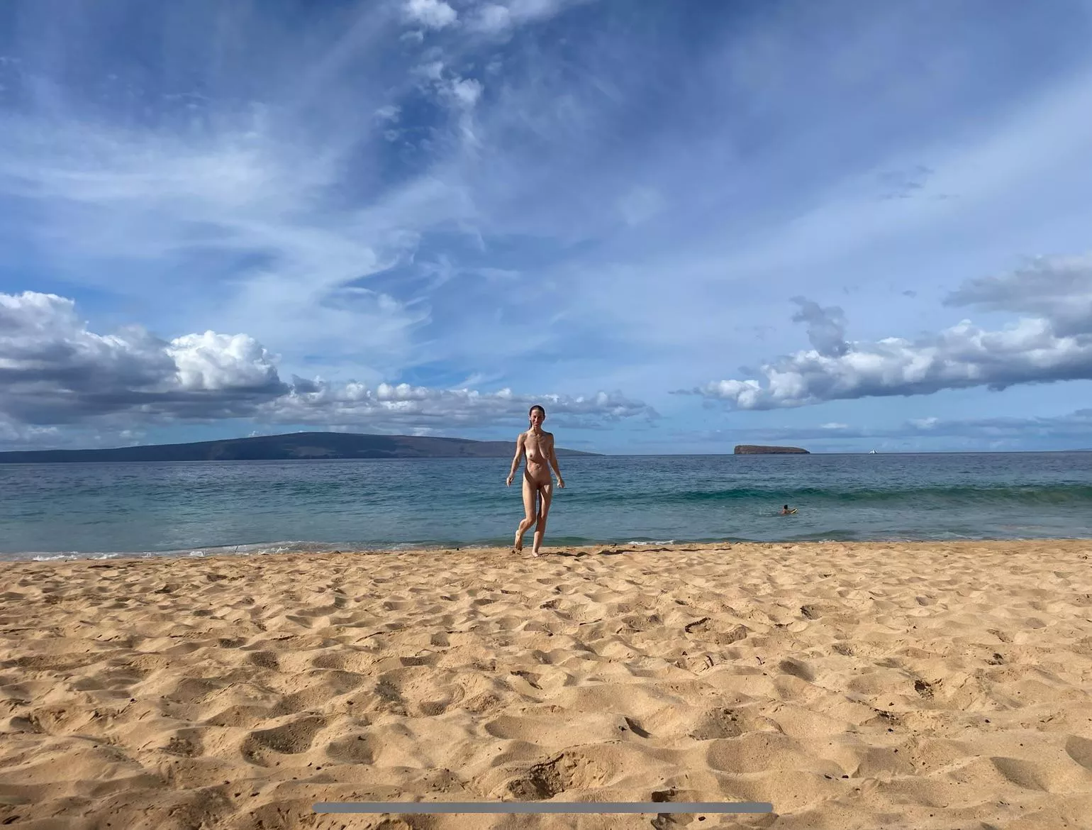 The whole beach to ourselves and not a bikini in sight!