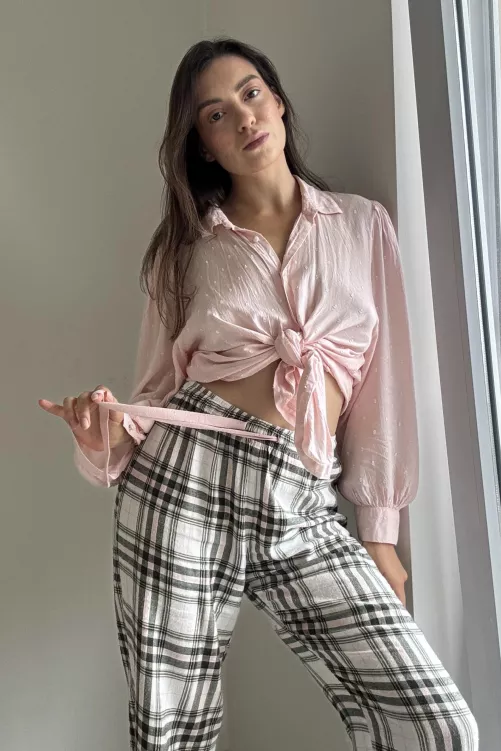 These pants show off my curves perfectly... ready to take off my blouse and show you more