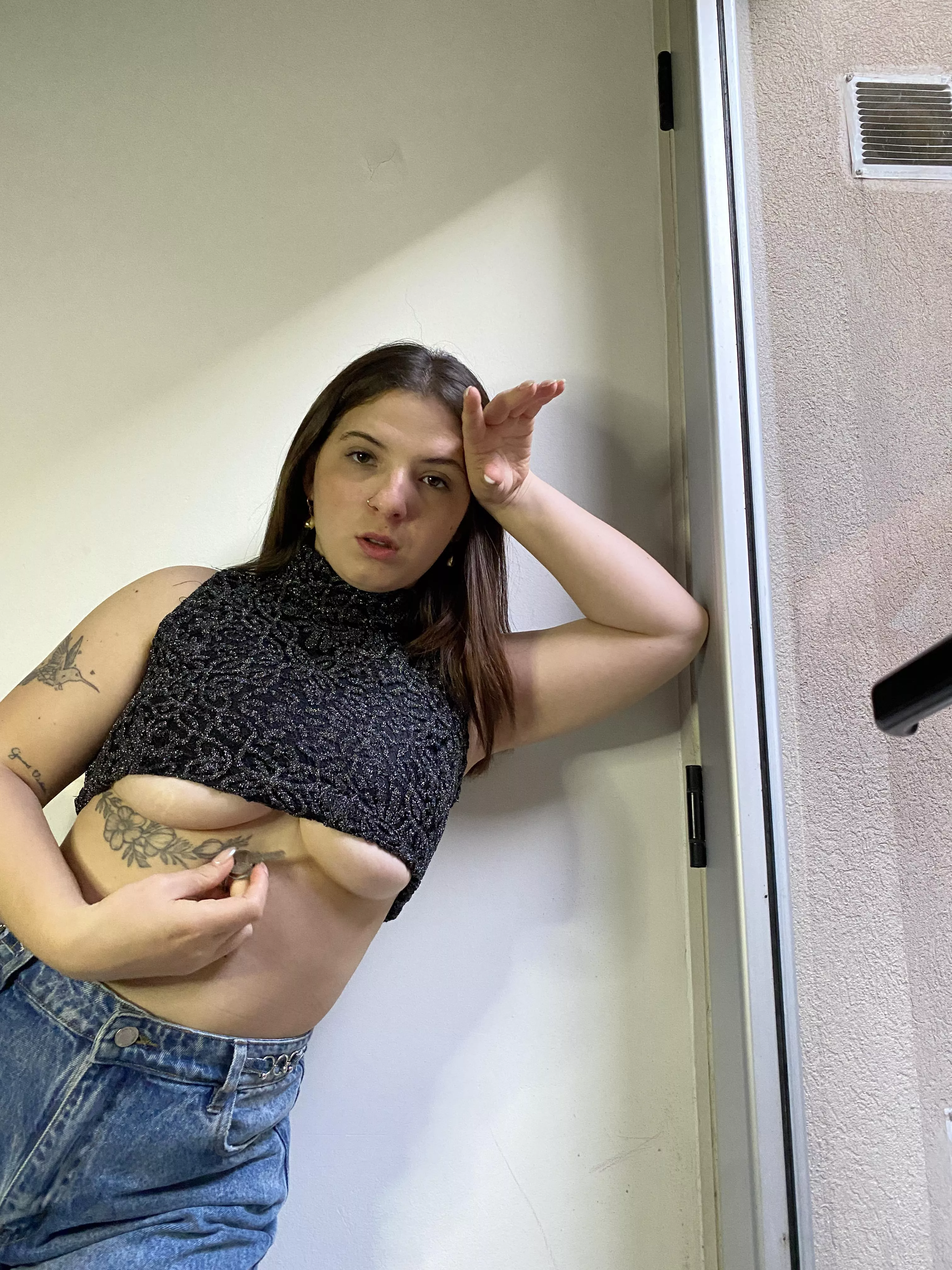 You kneel down and you look so pathetic, the only good thing about you is that I can drain you when you're distracted with my ass.