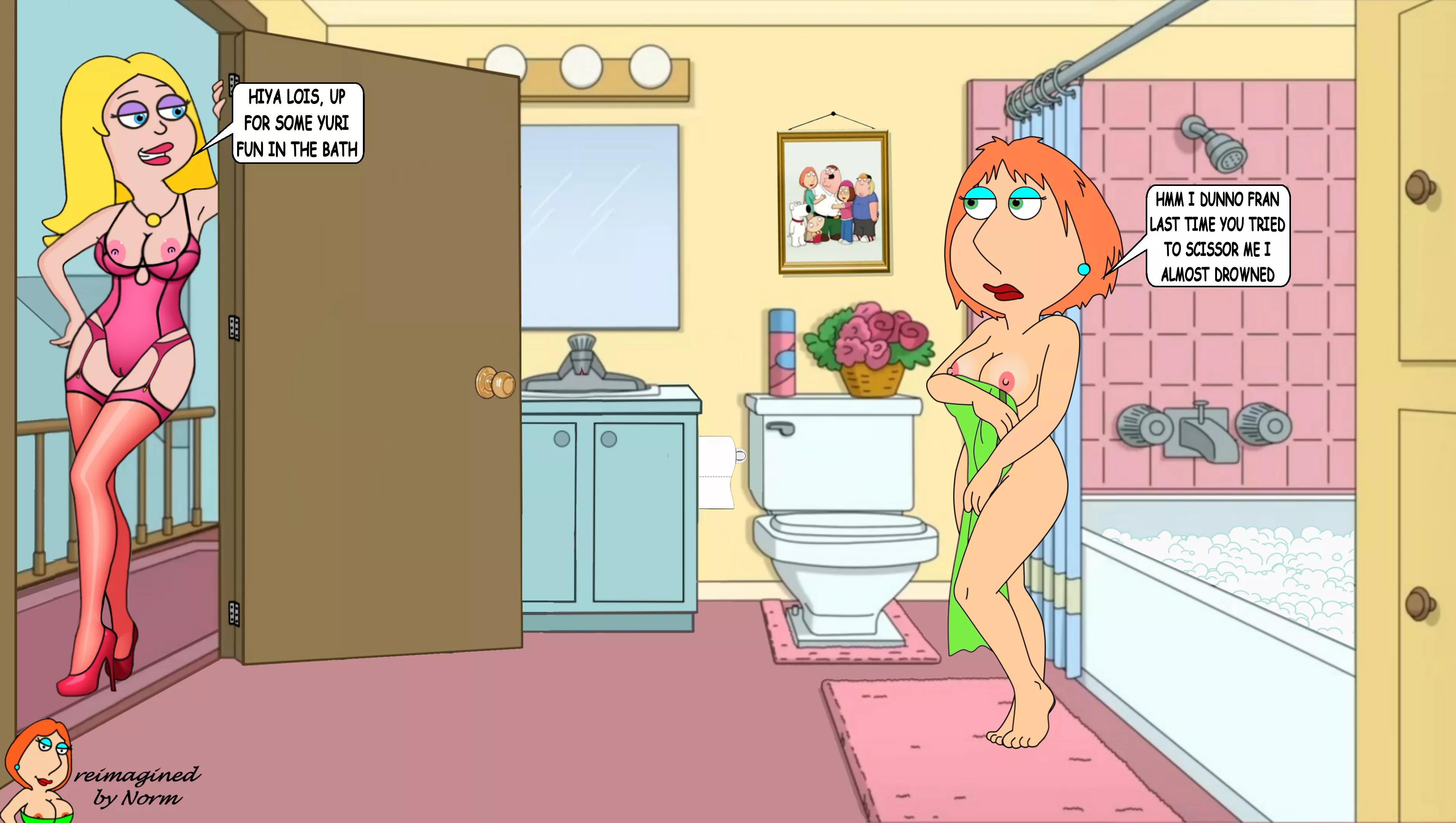 Yuri bath [Lois Griffin,Francine Smith]