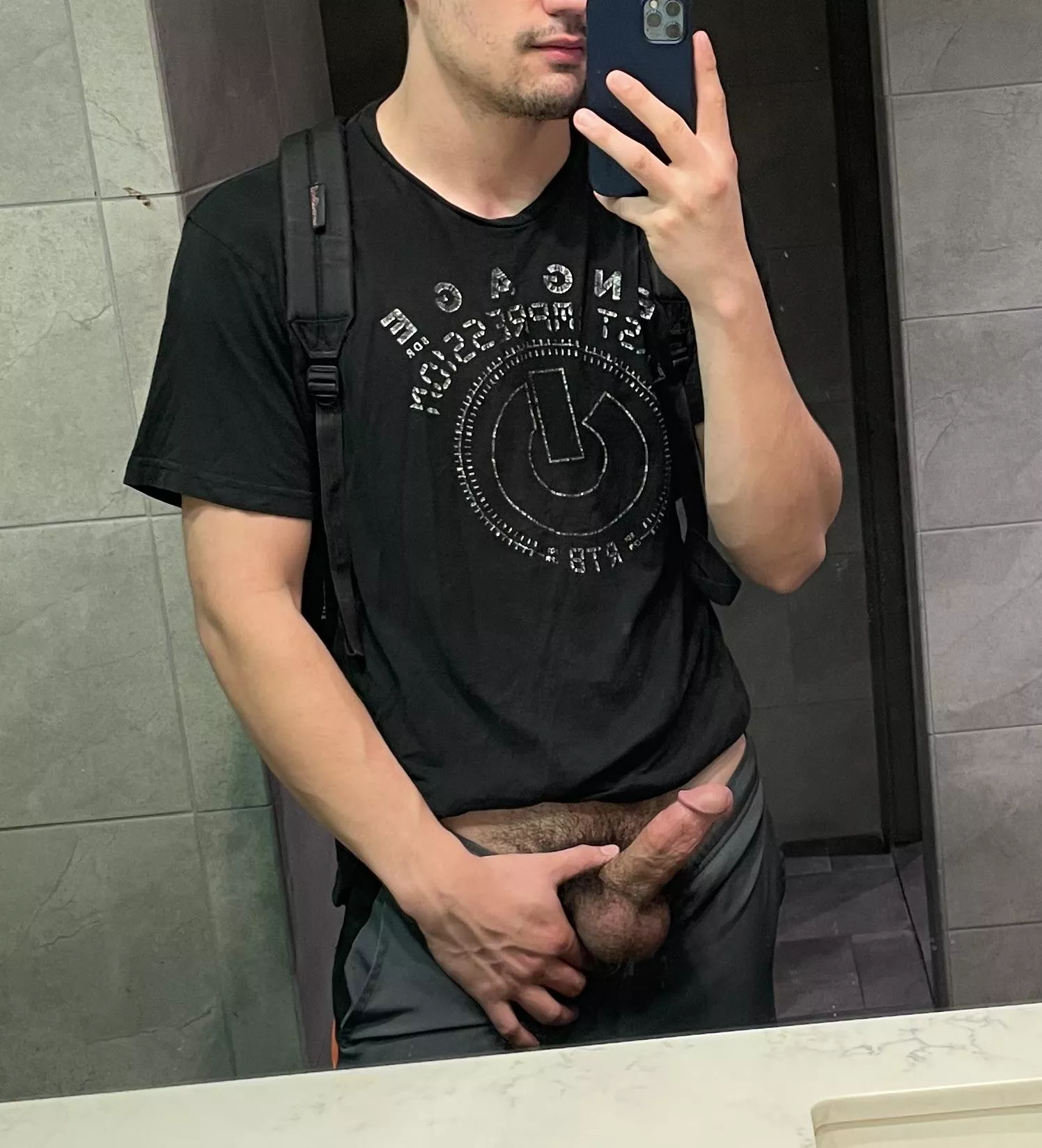 [22] Snuck this in the gym bathroom 😋