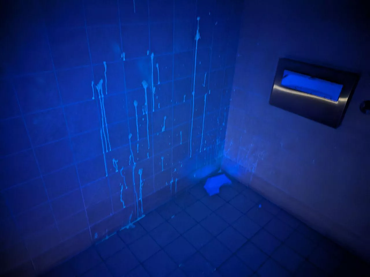 [24] Tagging bathroom wall at work. Turns out I'm not the only one.