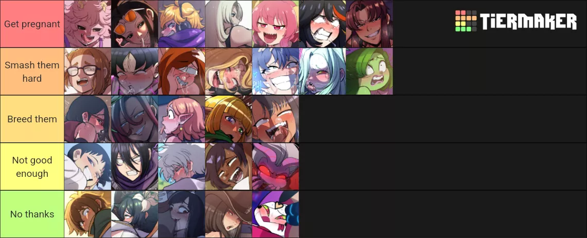 A repost of tiermaker blackwhiplash winners 2024 (for those who commented, are you happy now?)