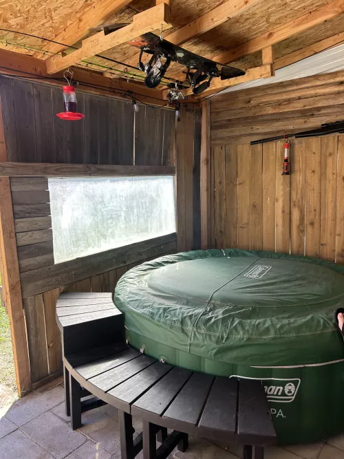 Beautiful weather for the hot tub fun here in Boise. 