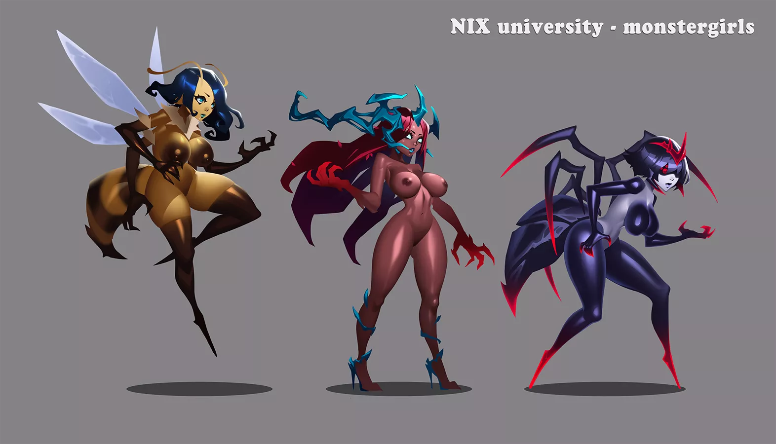  Bee Queen, Alpha Dryad and Spider Queen will be new teammates in next update of our game  (by Ninego) [The Veil Chronicles: Nix University] 