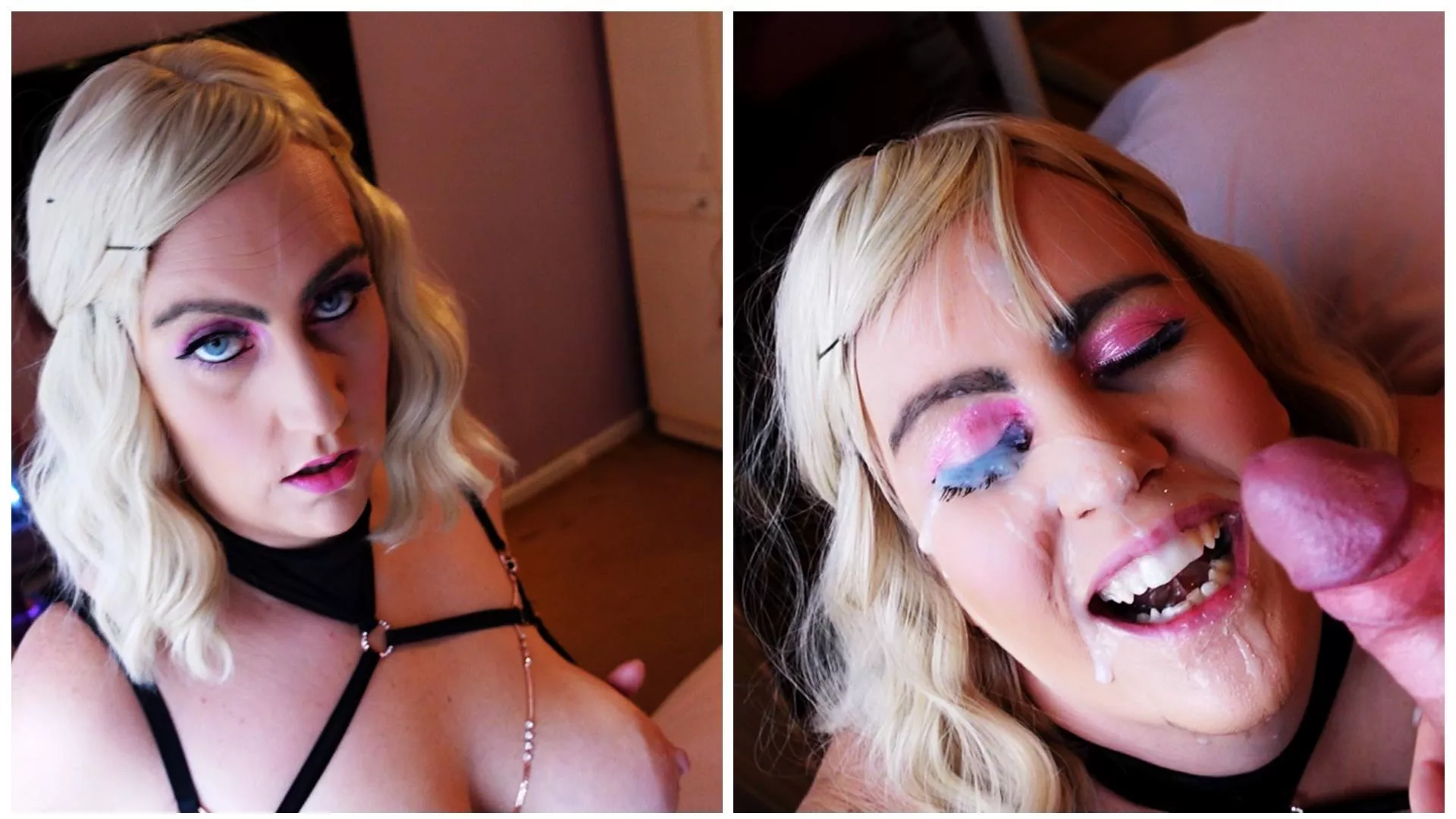 Before and after he glued my eye shut