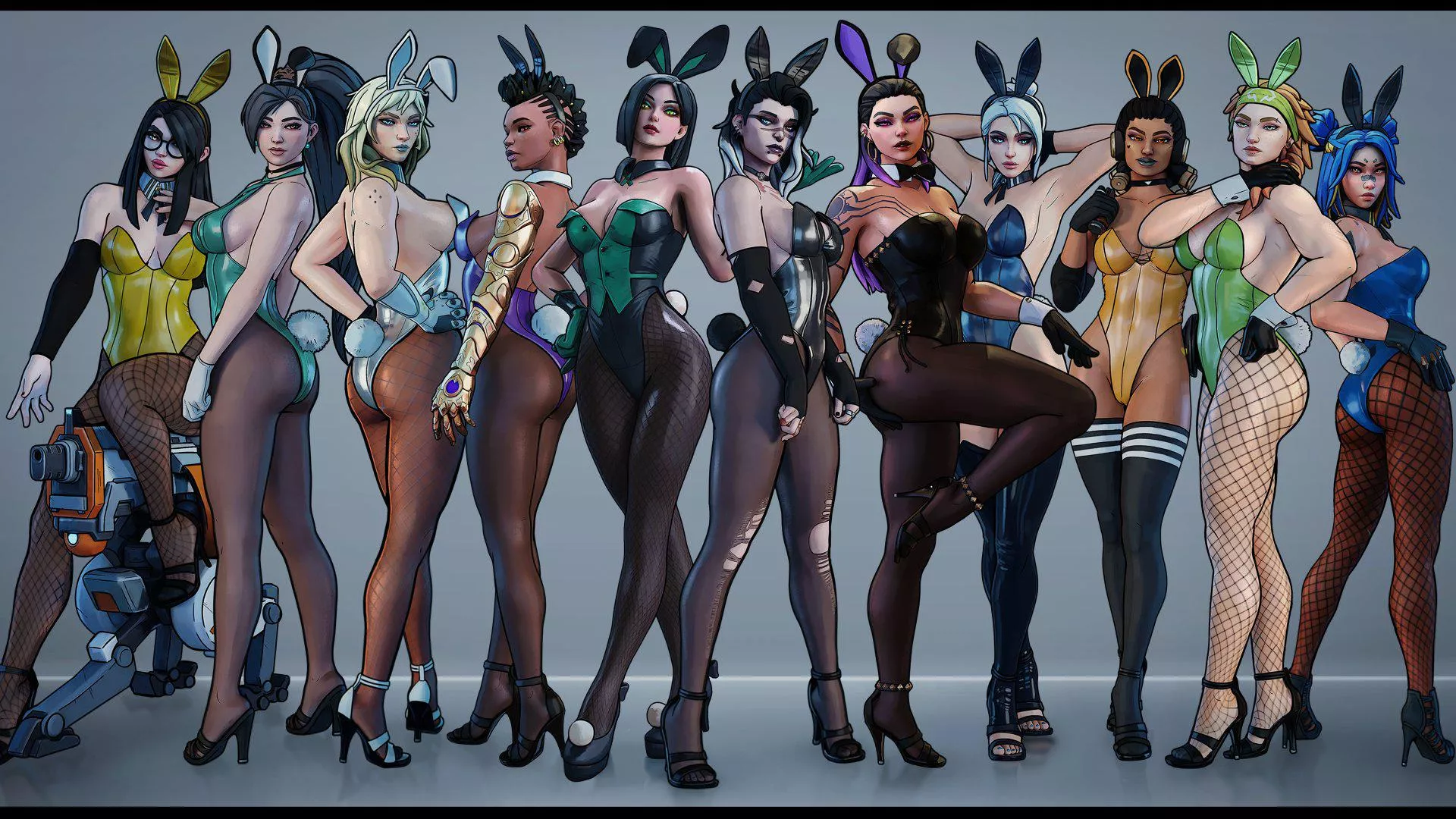 Bunny Comp. (Killjoy, Sage, Deadlock, Astra, Viper, Fade, Reyna, Jett, Raze, Skye and Neon)(NicolaSfrinzy)