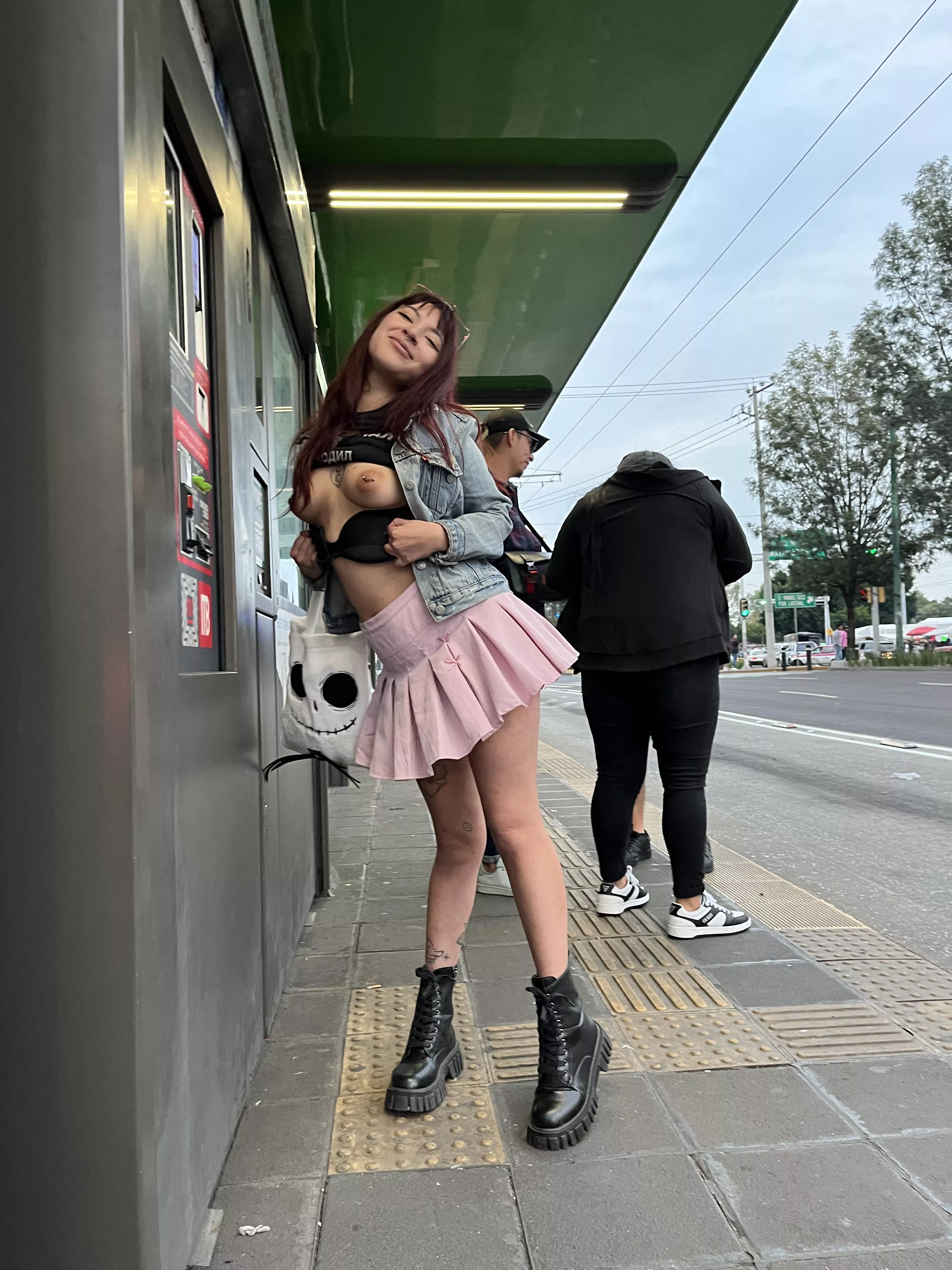 Bus stops are perfect for a quick flash