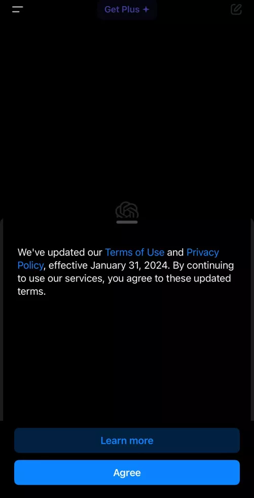 ChatGPT new updated Terms of Use 