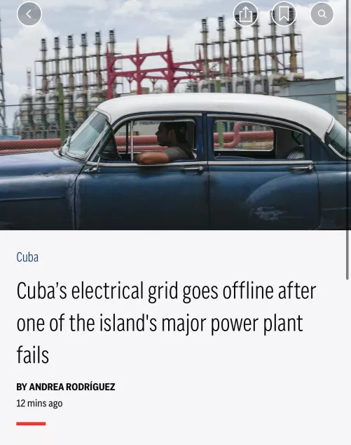 Cuba isn’t having a great time and I’d be curious to see the impact to supply…