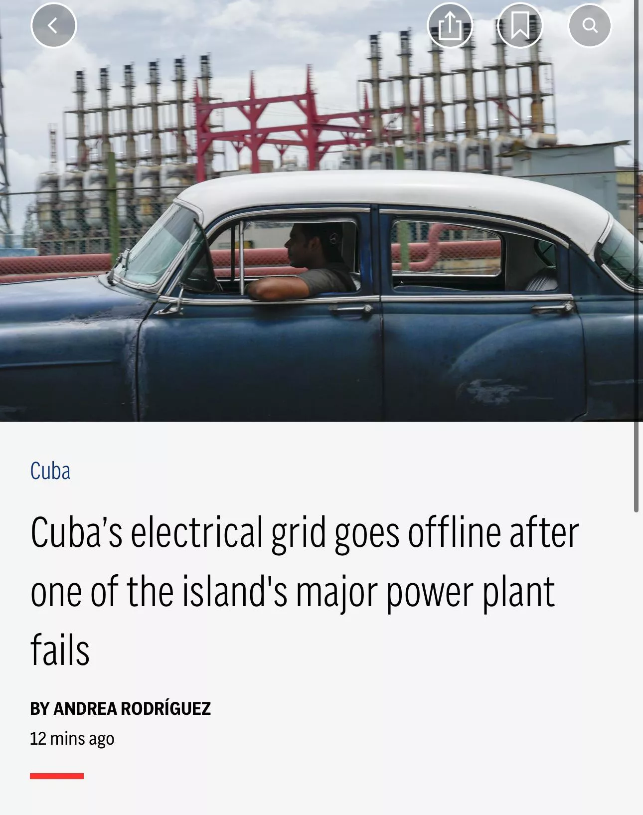 Cuba isn’t having a great time and I’d be curious to see the impact to supply…