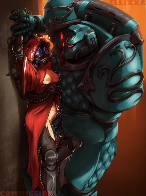 Dominated Skitarii guard by ellixxr